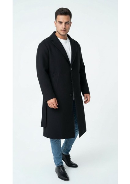 Erkek Kaşe Uzun Palto – Kışlık, Kuşaklı, Şık Modern Tasarım fırsatları