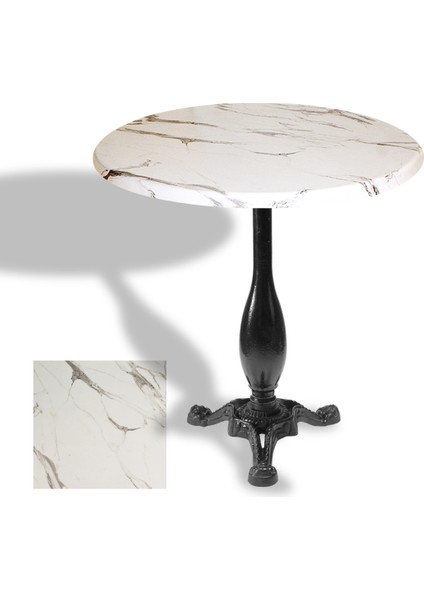 Çipa 2015 Döküm Ayak Yuvarlak Masa Çap 90CM - (Werzalit, Wermodin ve Allzalit Tabla) - Afyon Mermer