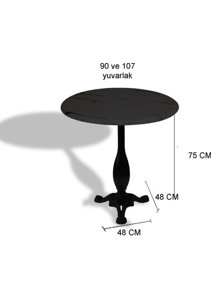 Çipa 2015 Döküm Ayak Yuvarlak Masa Çap 90CM - (Werzalit, Wermodin ve Allzalit Tabla) - Afyon Mermer fiyatları