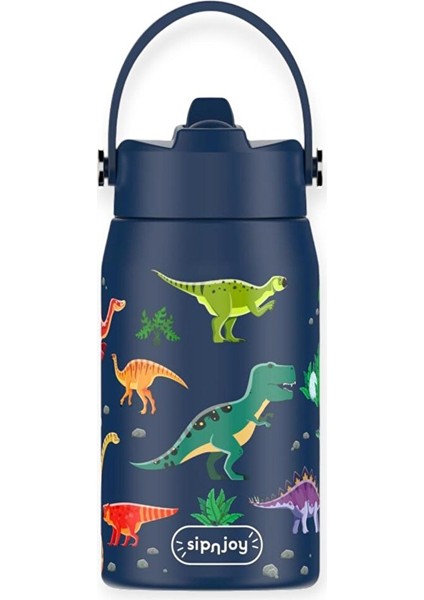 - Lil'straw Çocuk Su Termosu | 420 ml - Dino Roar (2 Adet)