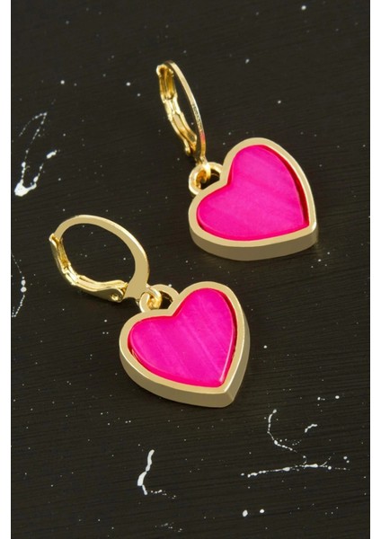 Kalp Polyester Küpe