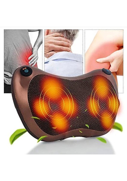 Car Home Isıtmalı Ovmalı Masaj Yastığı Ayak Bel Boyun Sırt Vücut Omuz Aleti