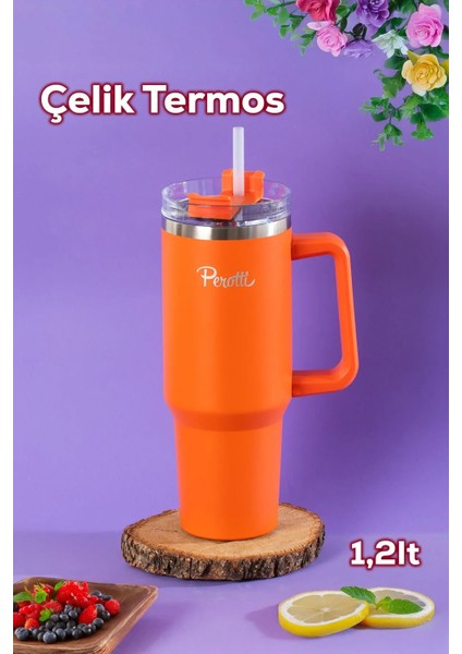 Perotti Colte V2 Paslanmaz Çelik Sporcu Termos Bardak Matara 1,2 Lt indirimleri