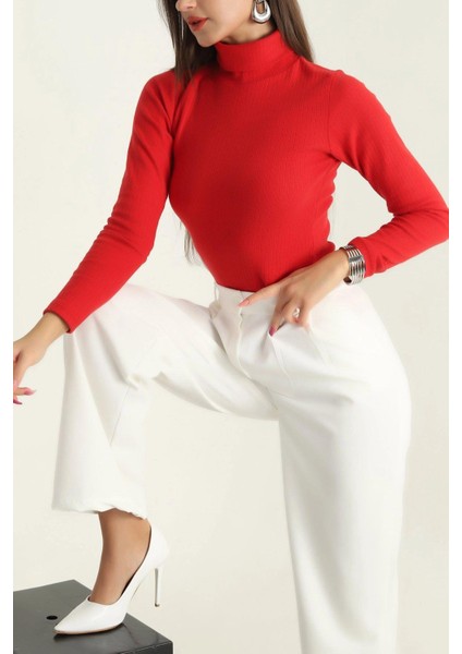 Balıkçı Yaka Bluz - Kırmızı fiyatları