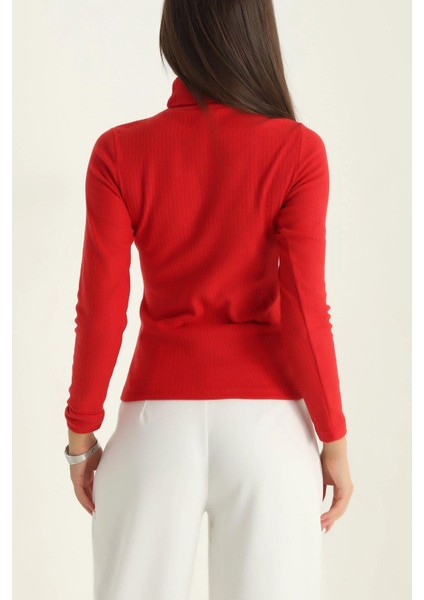 Balıkçı Yaka Bluz - Kırmızı fırsatları