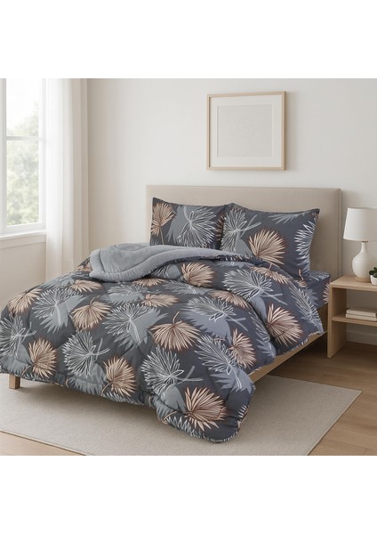 Çift Kişilik Çift Taraflı Welsoft Silikon Yorgan 195X215 + 2 Adet Yastık Kılıfı