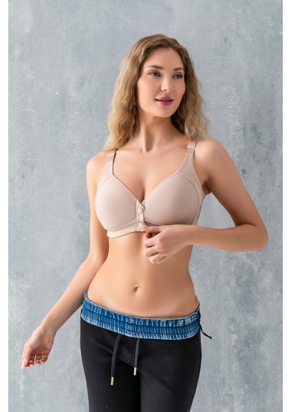 Çıtçıtlı Toparlayıcı Minimizer Sütyen Cappucino (BRF11991)