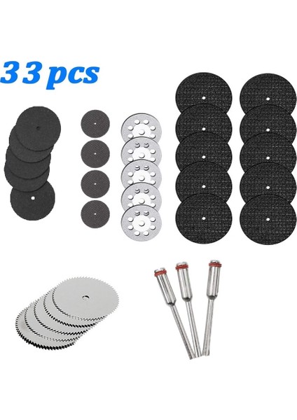 Gravür Kalıpçı Makinaları Için Taşlama Kesme Zımparalama Disk Seti Elmas Metal Plastik Ahşap 33 Pcs