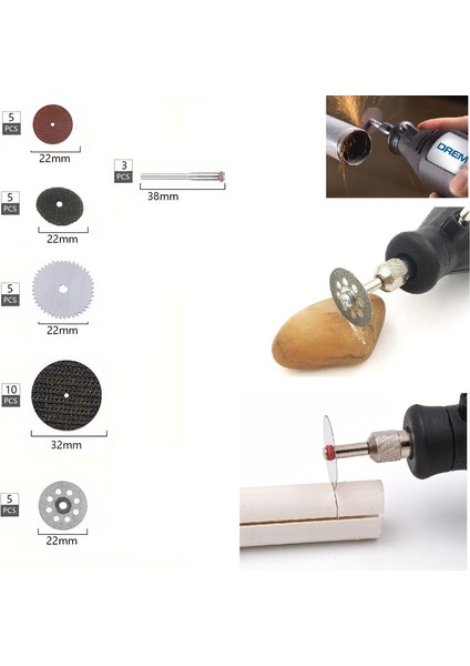 Gravür Kalıpçı Makinaları Için Taşlama Kesme Zımparalama Disk Seti Elmas Metal Plastik Ahşap 33 Pcs fırsatları