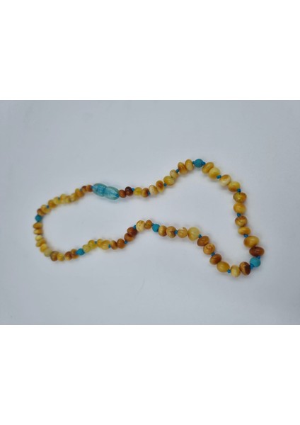 Kehribar Turkuaz Bebek Kolyesi 33CM modelleri