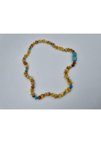 Kehribar Turkuaz Bebek Kolyesi 33CM fırsatları