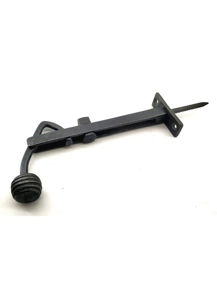 Antika Tarz Dekoratif Pirinç Ayarlı Panjur Stoperi - 150X55 Mm, Oksit