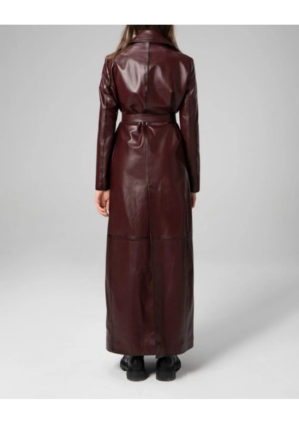 kadın uzun hakiki deri trençkot kaban indirimleri