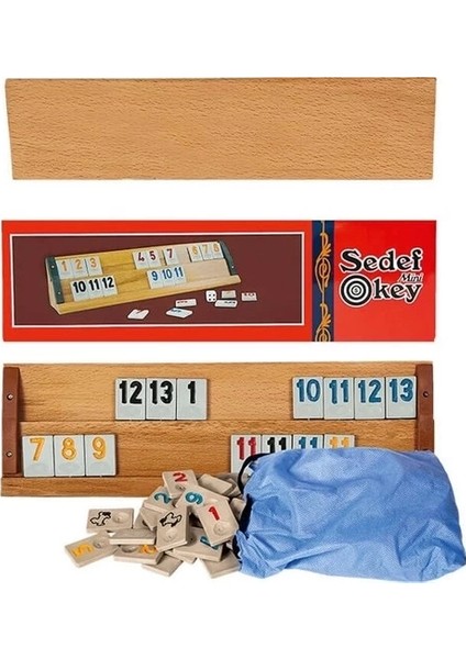 Eser Yetişkin Orta Boy Sedef Ağaç Okey Takımı