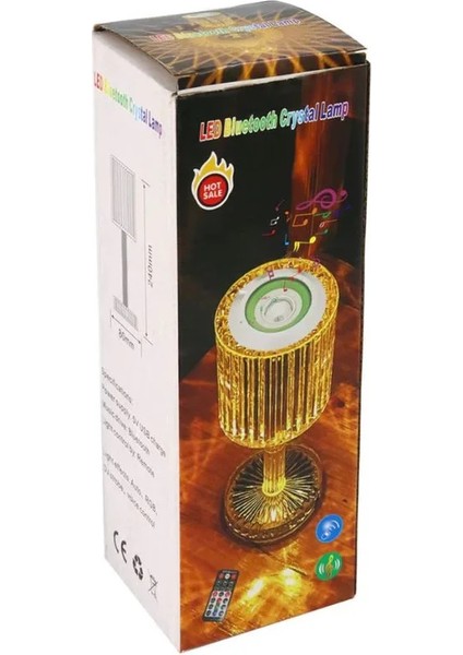 LED Bluetooth Hoparlör Uzaktan Kumandalı Kristal Lamba Masa Lamba fırsatları