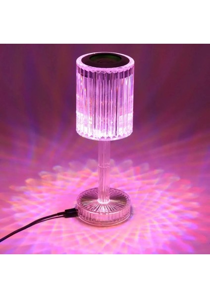 LED Bluetooth Hoparlör Uzaktan Kumandalı Kristal Lamba Masa Lamba indirimleri