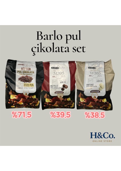 Pul Çikolata Seti : Sütlü - Bitter - Beyaz 7.5 kg