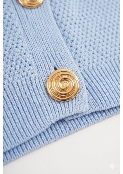 Düğmeli Kolsuz Triko Hırka fırsatları