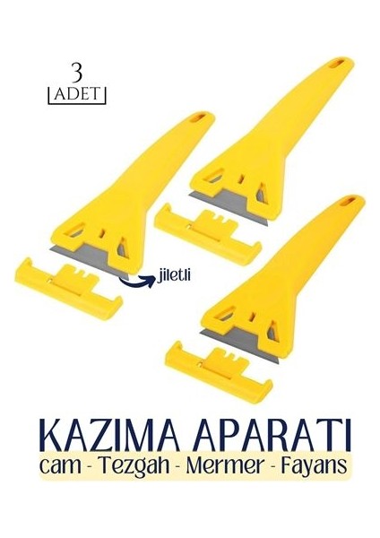 Turk Tezgah Mermer Fayans Harç Kazıma Jileti