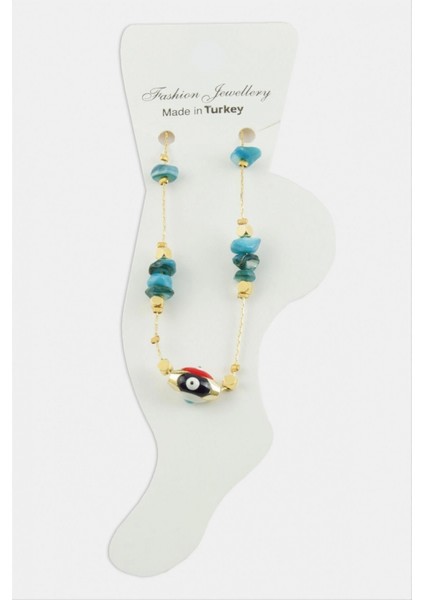 Nazar Göz Kırık Doğaltaşlı Halhal