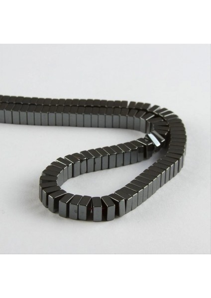Hematit Kalın Kare Taşı 6 mm