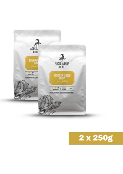 Etiyopya Single Origin Coffee 2'li Avantaj Paketi French Press Kahve 500 Gr.