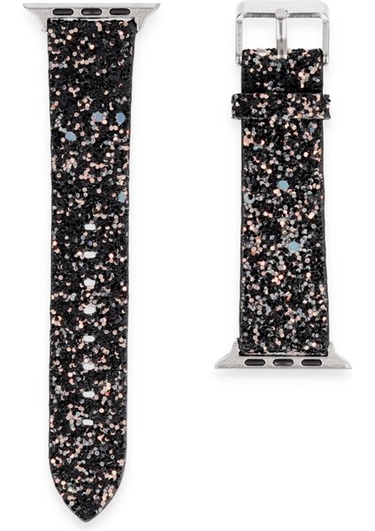Apple Watch 38MM Starry Taşlı Kordon - Siyah