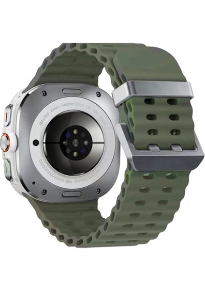 Watch 7 Ultra KR417 Rug Silikon Kordon - Koyu Yeşil