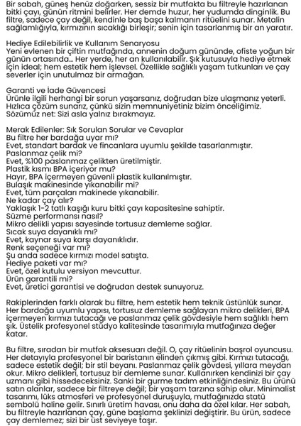 Bitki Çayı Filtresi - Her Bardağa Uyumlu, Tortusuz Demleme 722446