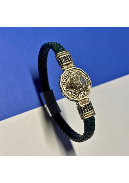 El Işçiliği ile Üretilmiş Hakiki Deri Erkek Bileklik