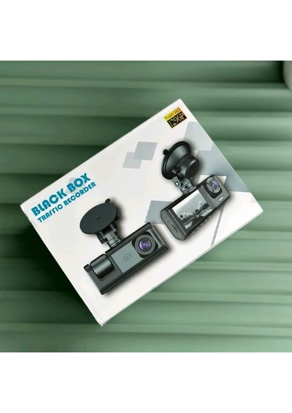 Araç Araba Kamerasi Black Box Traffic Recorder 3 Kameralı