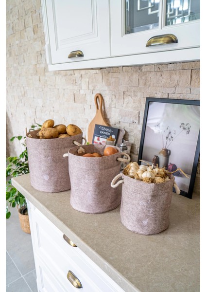 1 Adet - Maxi Boy Kulplu Yuvarlak Düzenleyici Çok Amaçlı Kolay Taşınabilen Organizer Keçe Sepet modelleri