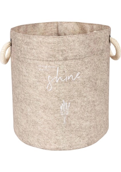 1 Adet - Maxi Boy Kulplu Yuvarlak Düzenleyici Çok Amaçlı Kolay Taşınabilen Organizer Keçe Sepet indirimleri