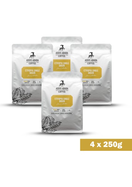 Etiyopya Single Origin Filtre Kahve (4x250 Gr.)