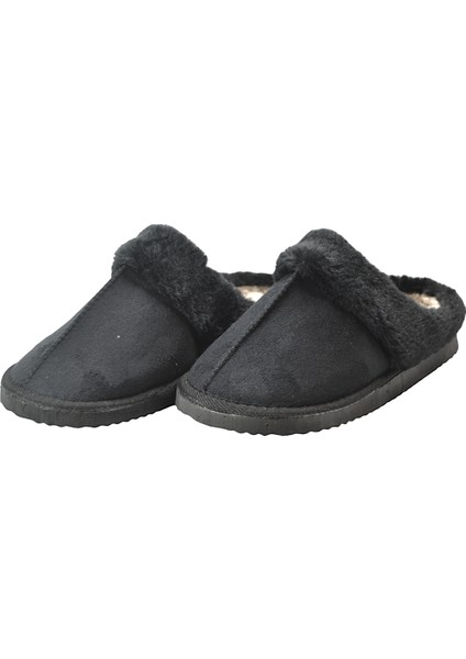 Yünlü Pofuduk Eva Ses Yapmaz Taban Kadın Ev Terlik