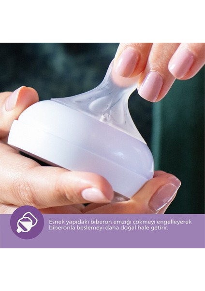 Doğal Tepkili 2'li Biberon Emziği 1 Numara (4 Adet) modelleri