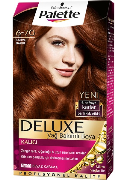 Deluxe Saç Boyası Kahve Bakır 6-70 (3 Adet) fiyatları