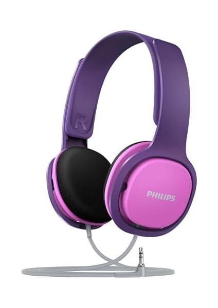 SHK2000 Kablolu Kulak Üstü Çocuk Kulaklığı Pembe/mor modelleri