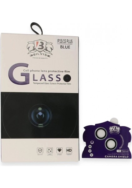 Ieg iPhone 15 Bilvis Titan Kamera Lens - Sierra Blue