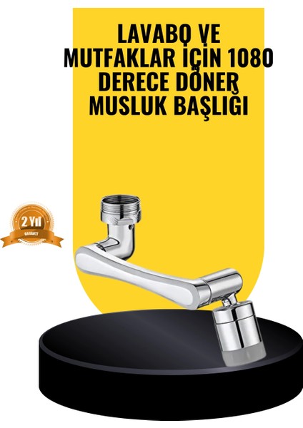 Bfs 1080° Dönebilen Musluk Başlığı 2 Su Modlu Ayarlanabilir Esnek Tasarım