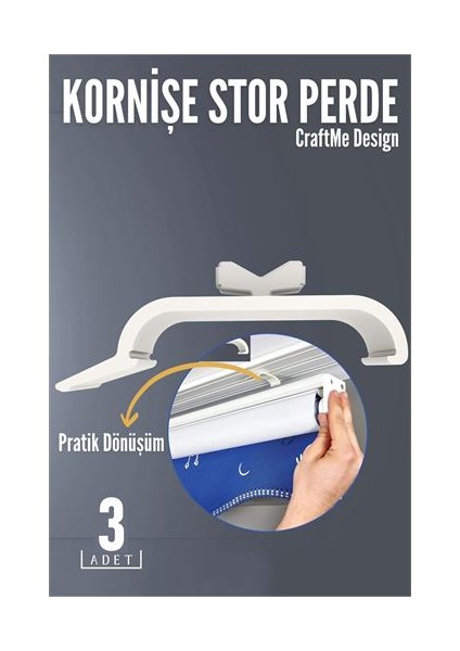 3 Lü Kornişe Stor Perde Dönüştürücü – Perde Rayınızla Stor Perdeyi Buluşturmanın En Pratik Yolu