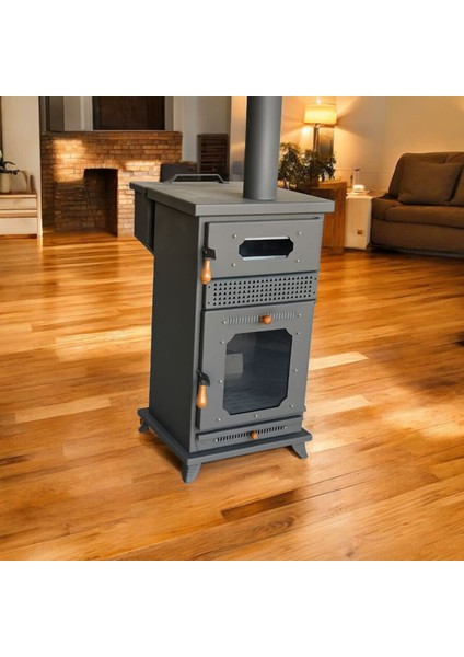 Manuel Petekli Fırınlı Pelet Soba