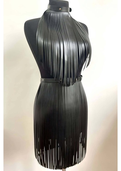 Püsküllü Uzun Etek ve Büstiyer Takım - BRF997