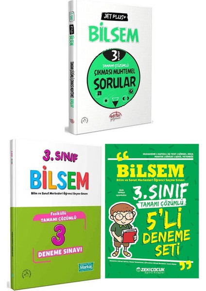 2026 Markaj Zeki Çocuk 3.sınıf Bilsem Sınavı Soru Bankası ve Deneme Sınavı Seti