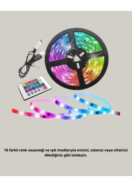 Smart Şerit LED Kumandalı USB Enerjili Suya Dayanıklı Dekoratif Aydınlatma modelleri