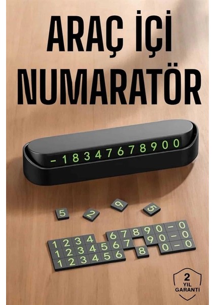 Araç Içi Numaratör Numaralık Torpido Üstü Açılır Kapanır Telefon Numarası Bırakma