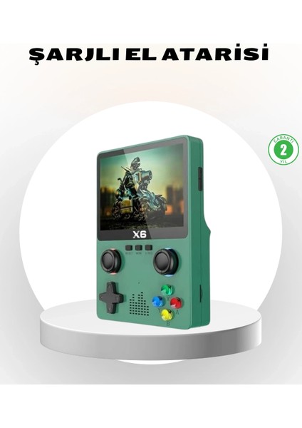 Taşınabilir Oyun Konsolu 3.5 Inç IPS Ekran Yaylı Çift Lr Tuşlu