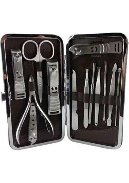 Ieg 12 Parça Manikür Pedikür Seti Özel Deri Çanta El Ayak Bakımı Akne ve Sivilce Temizleme fırsatları