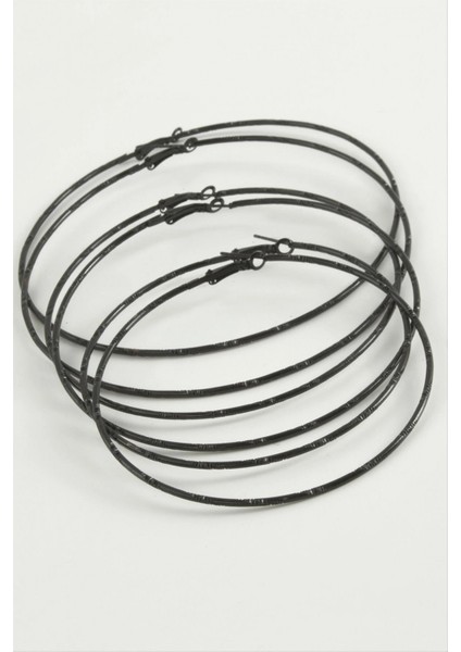 Noktalı Metal Halka Küpe 6 Adet