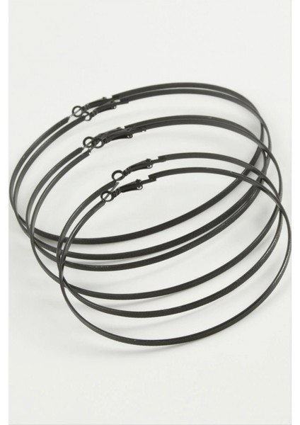 Noktalı Metal Halka Küpe 6 Adet